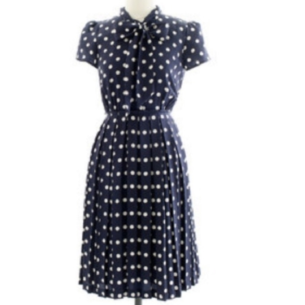 J Crew Silk Polka Dots Dress